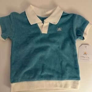 NWT little co terry polo shirt size 6M